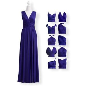 Plus Midnight Blue Muti-Wrap Dress